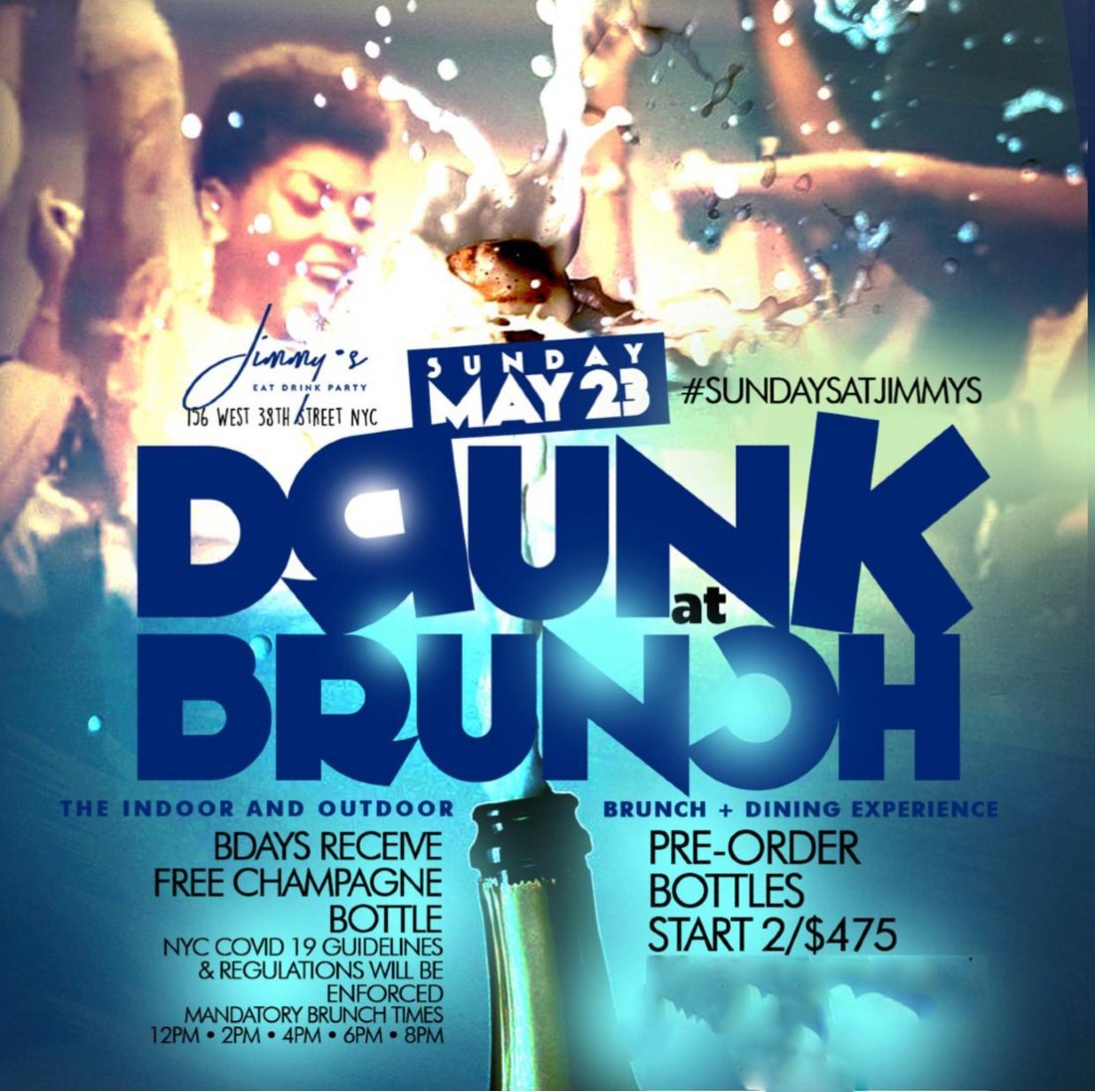 Drunk At Brunch - Indoor\/Outdoor Brunch & Dining Experience at Jimmy's NYC | By #YES