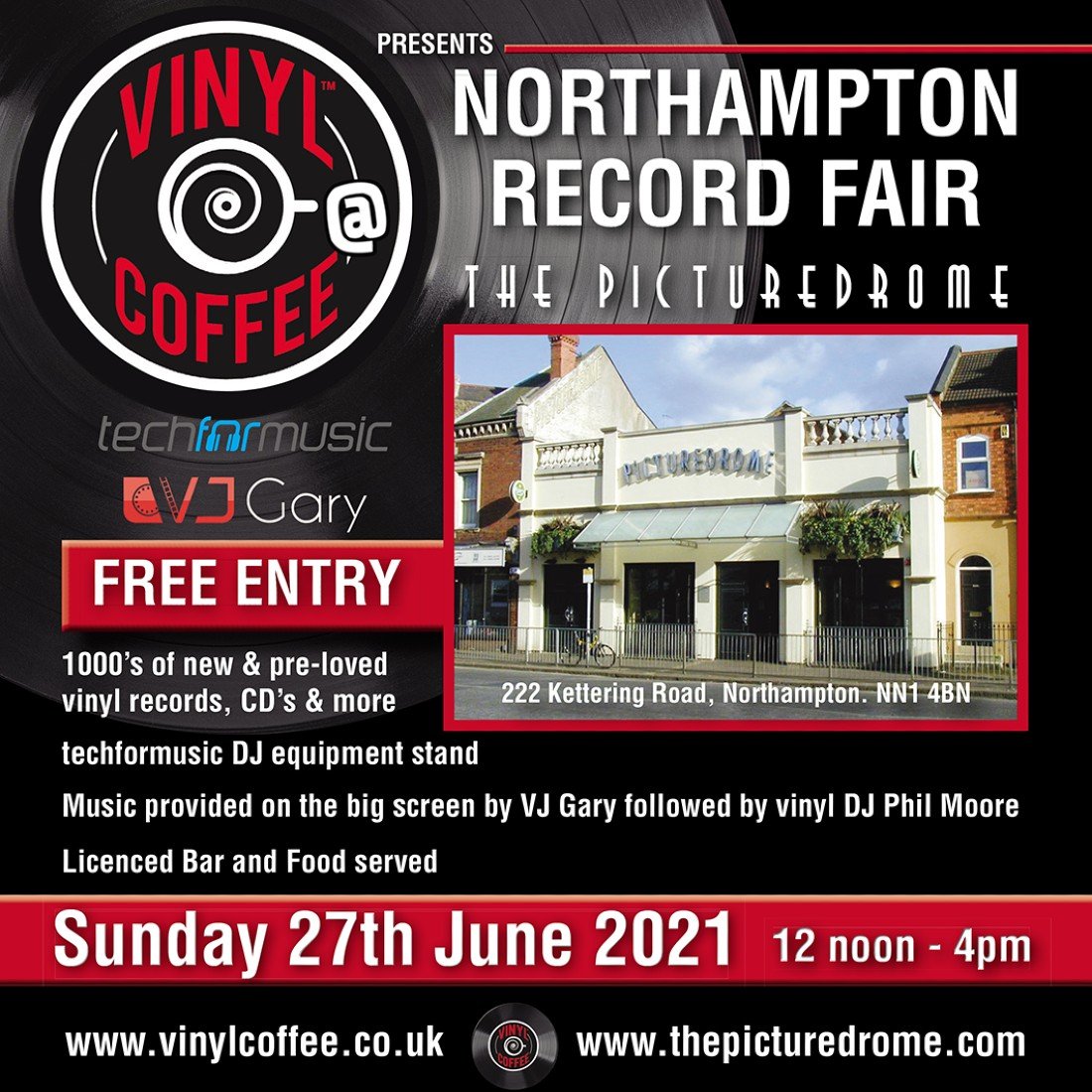Northampton Record Fair Tickets, The Picturedrome, Northampton, 27 June