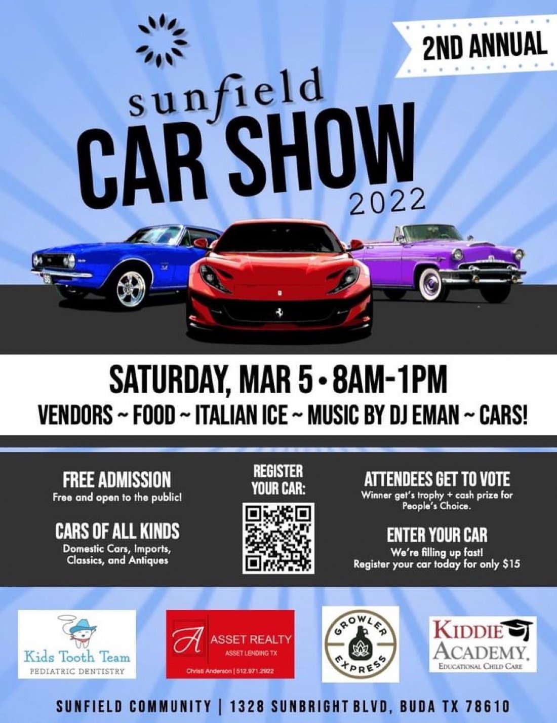 Sunfield Car Show 2022 Car Entry, 1328 Sunbright Blvd, Buda, 5 March 2022