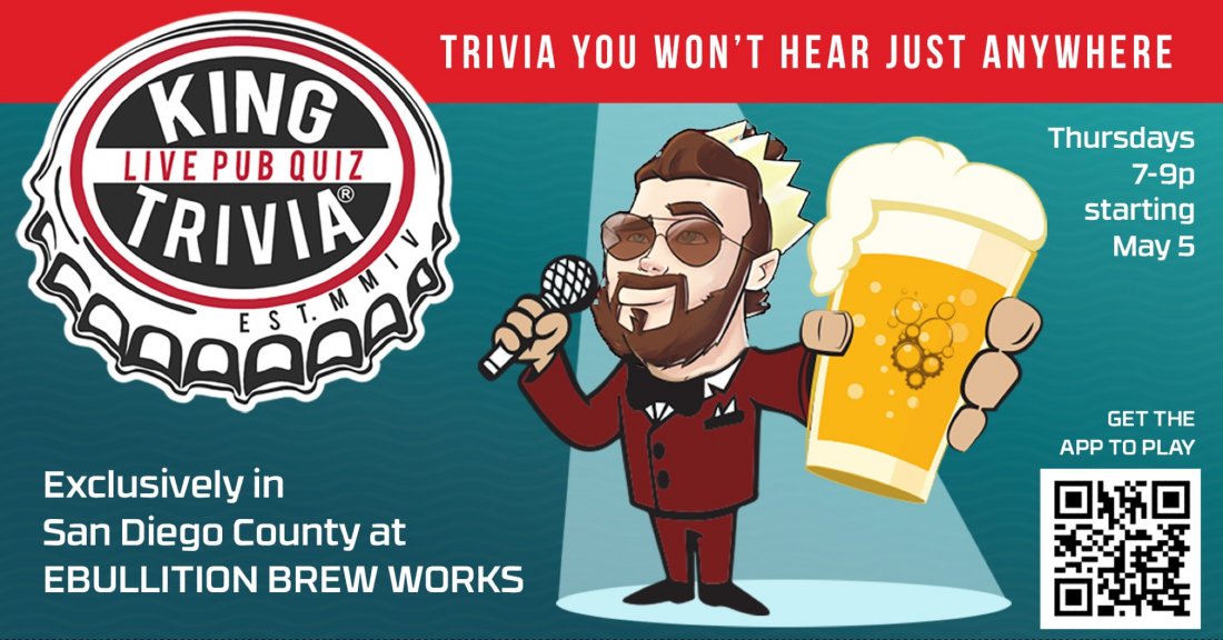 King Trivia Night Exclusively At Ebullition Brew Works, Ebullition Brew