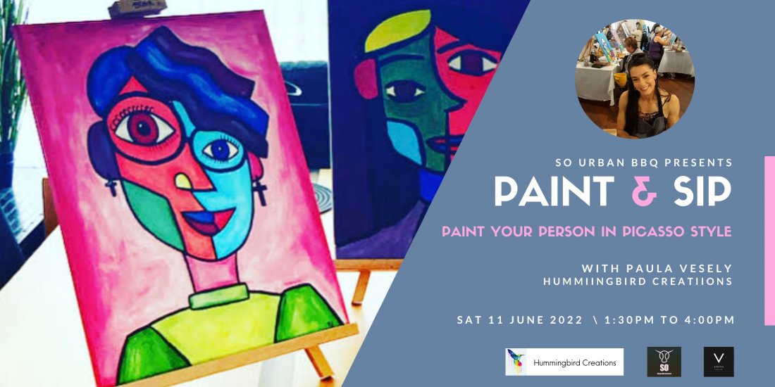 Paint & Sip Paint Your Person in Picasso Style! Tickets, SO Urban BBQ