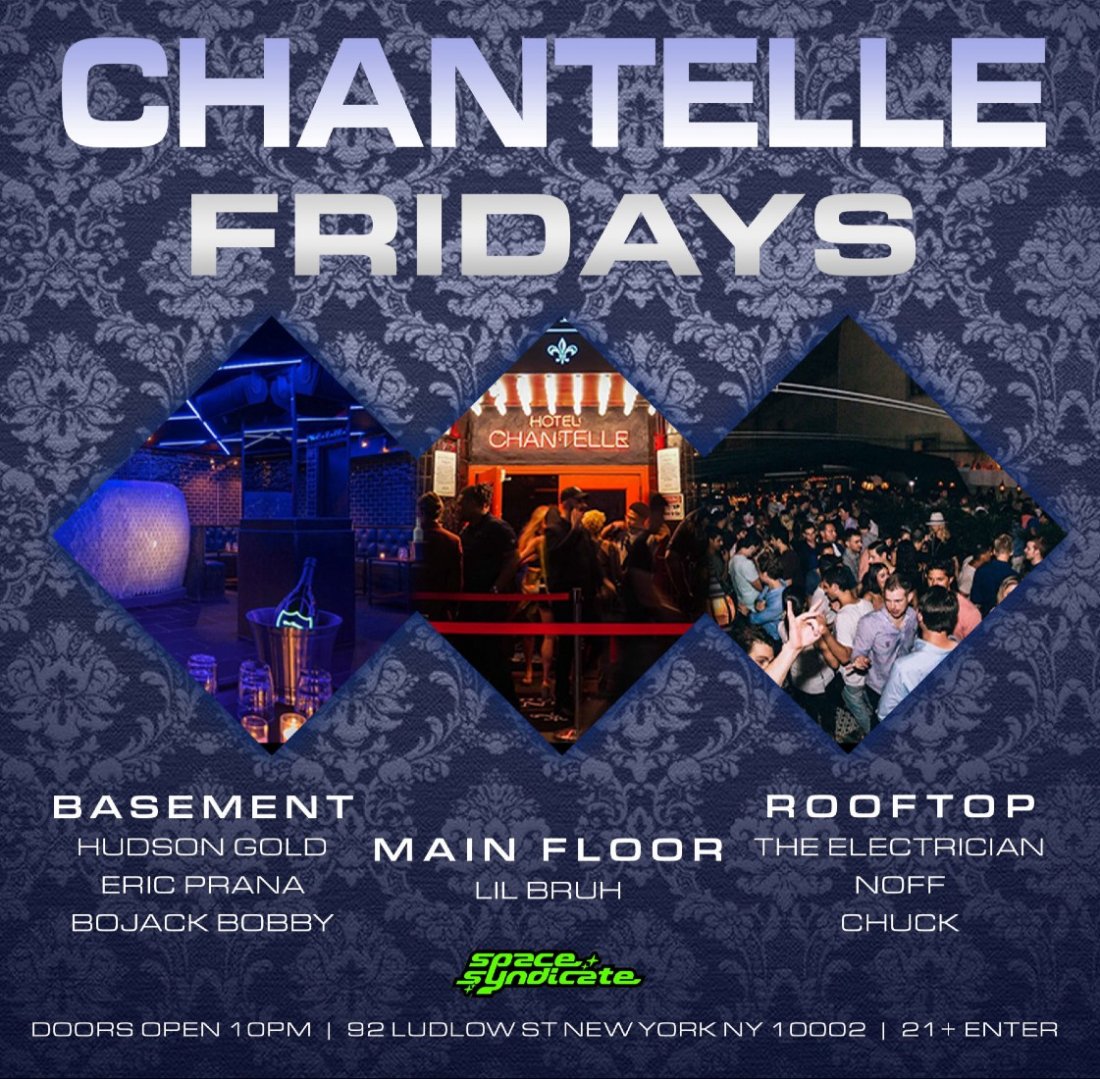 Hotel Chantelle Rooftop Club with 3 Levels of EDM, Pop, and Hip Hop