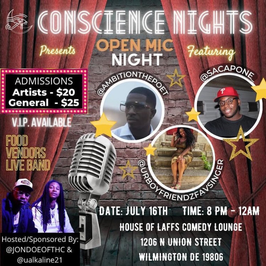 Conscience Nights Open Mic At The House of Laffs Tickets, House of
