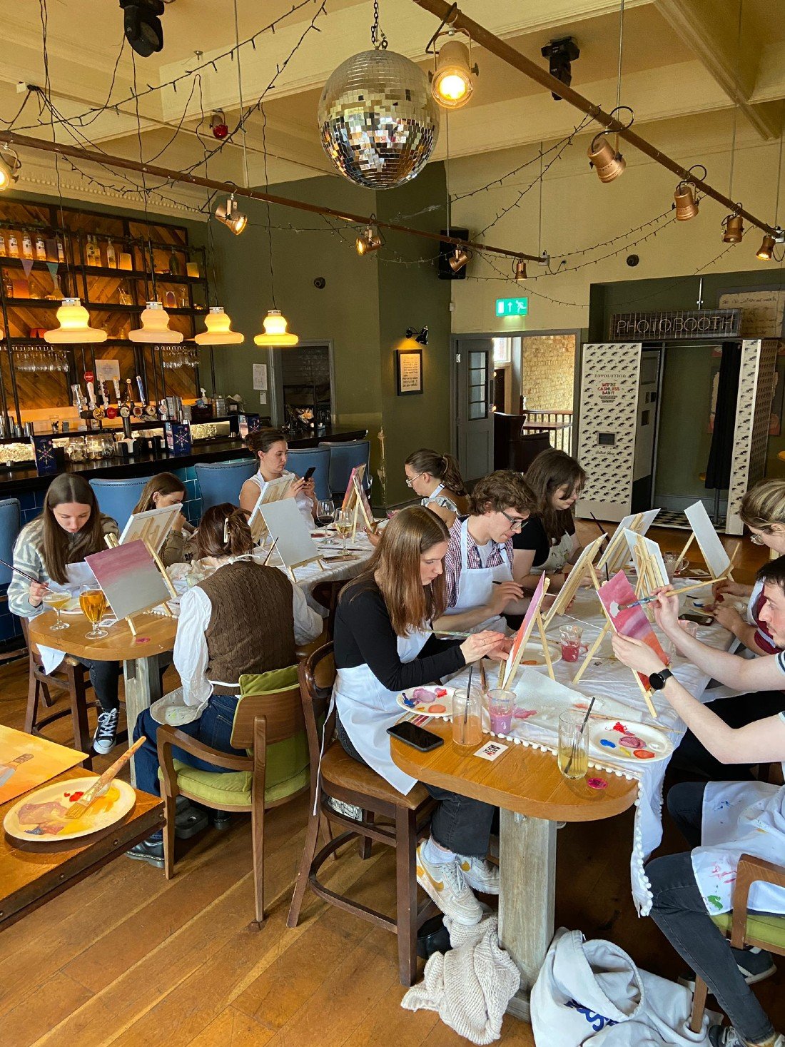 Sip and Paint, Old Spitalfields Market, London, UK, 11 November 2022