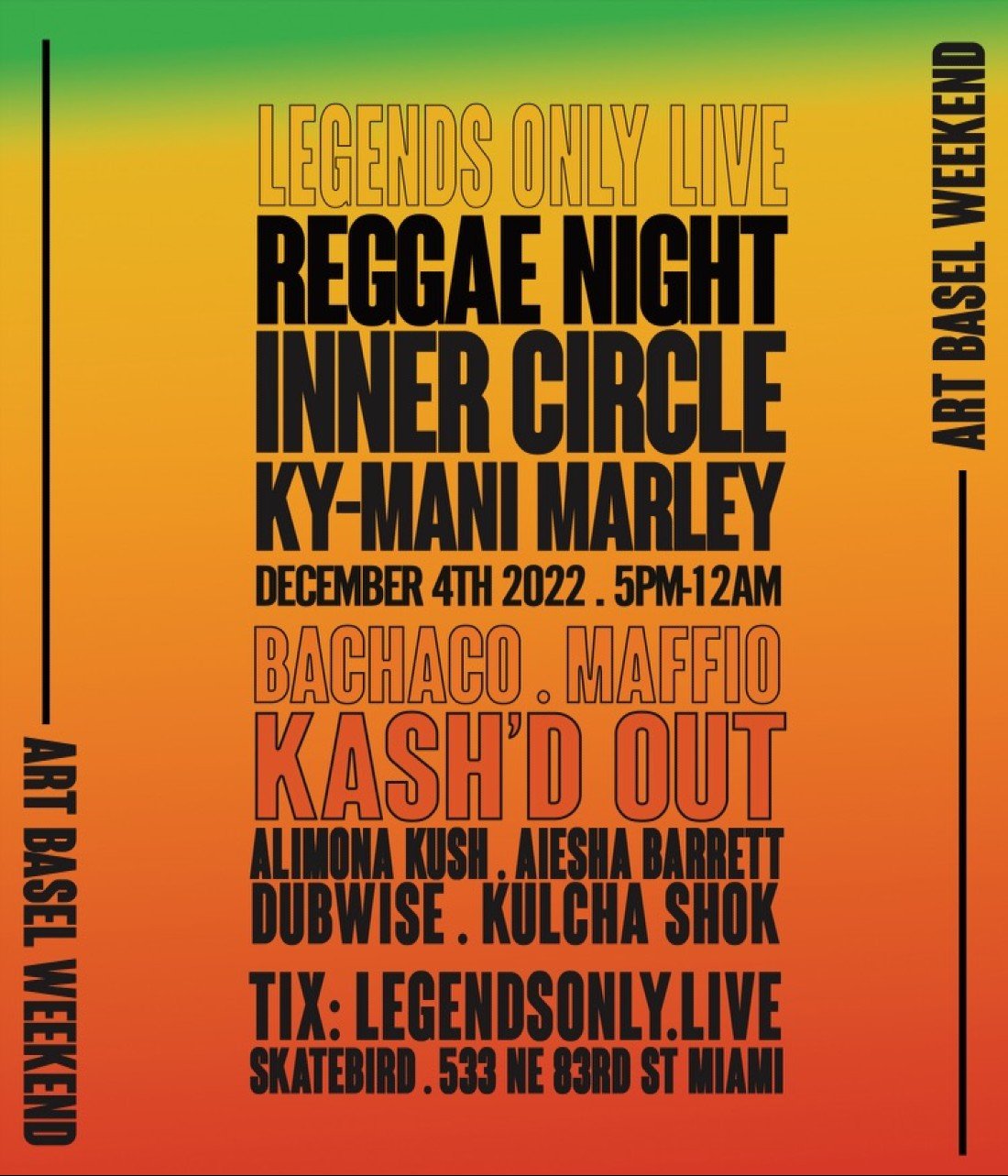 INNER CIRCLE x KYMANI MARLEY x KASHD OUT x DUBWISE MIAMI + More Art