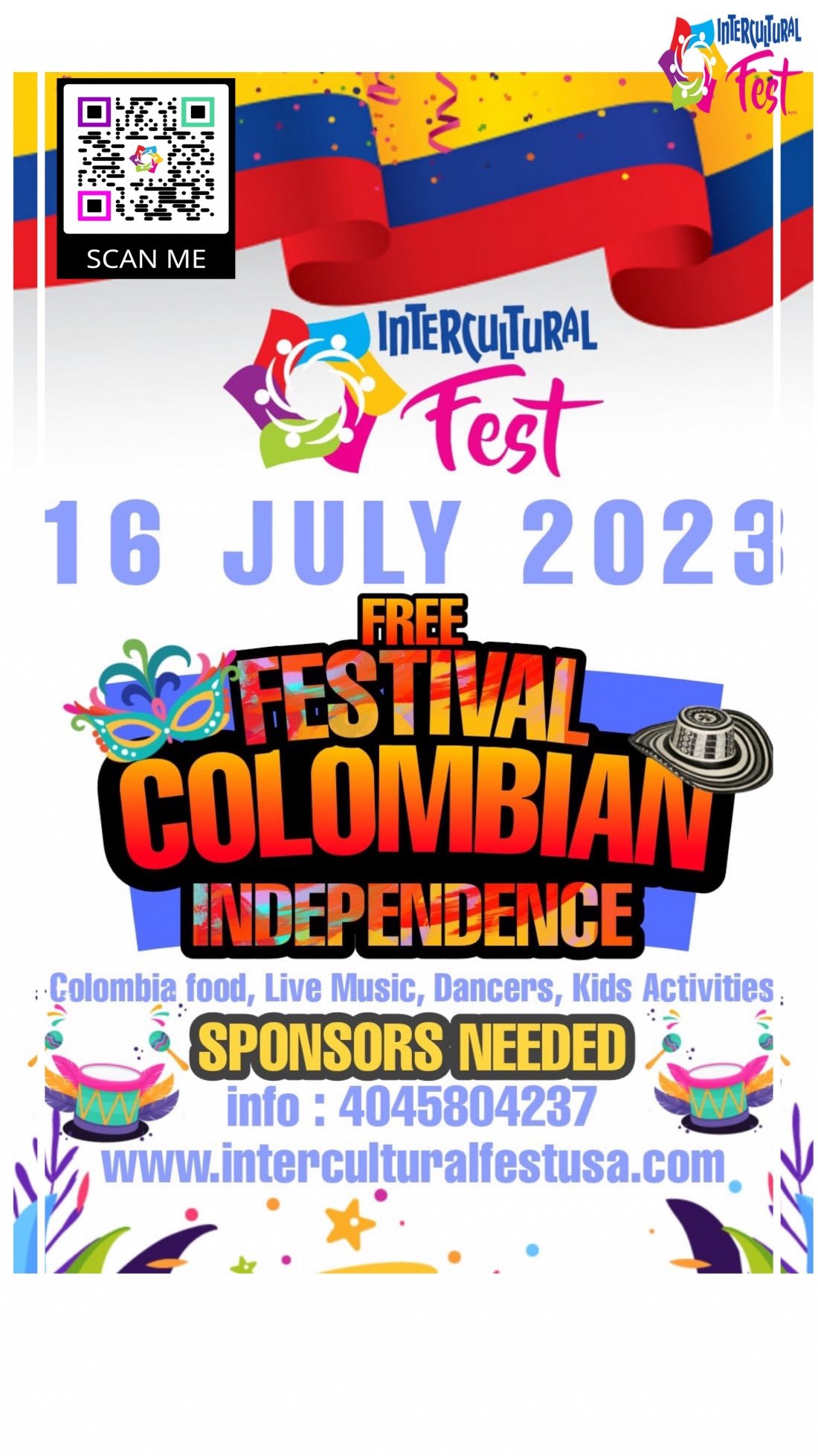 Colombian Independence Festival Tickets, 1 Friendship Plaza