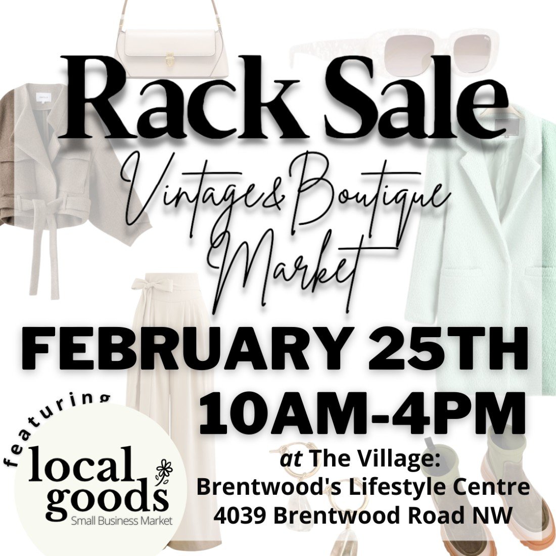 Rack Sale Vintage and Boutique Clothing Market Tickets, The Village