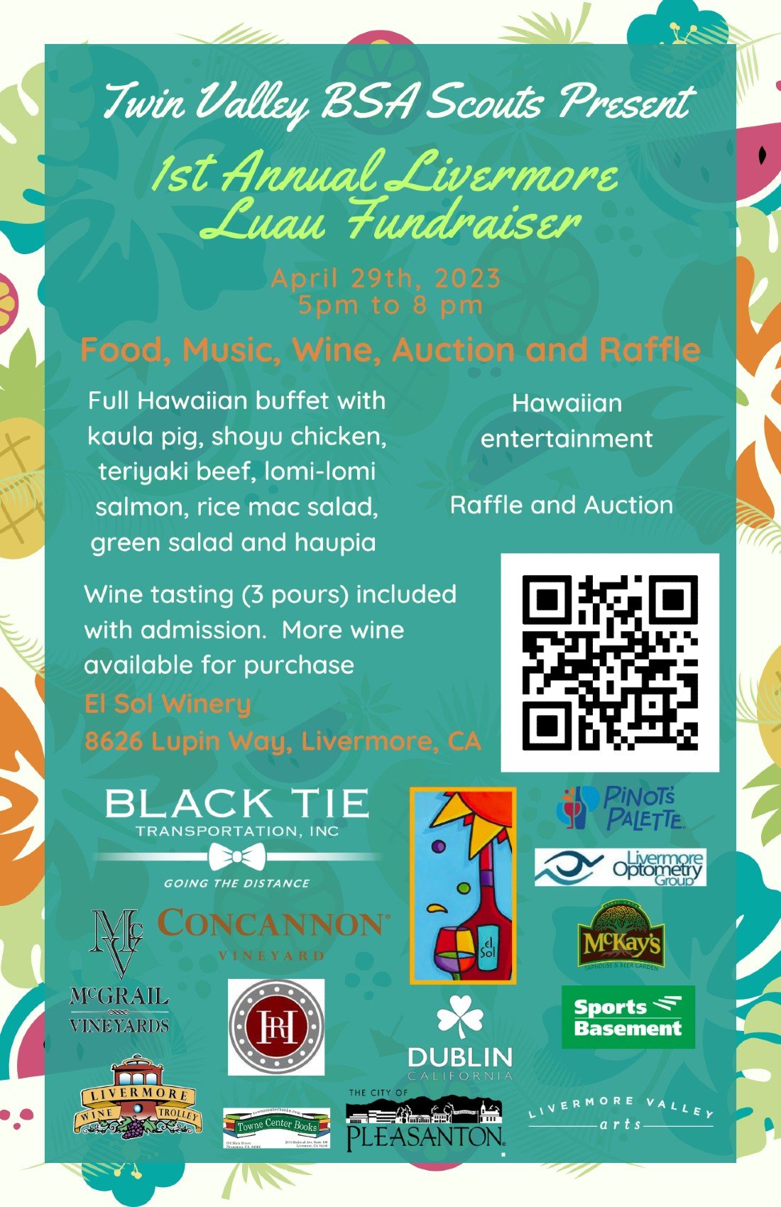 1st Annual Livermore Luau Fundraiser for the Boy Scouts of America