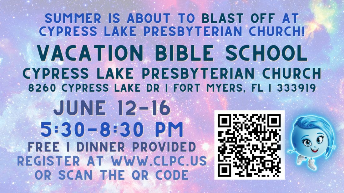 Vacation Bible School (VBS) 2023! Tickets, Cypress Lake Presbyterian