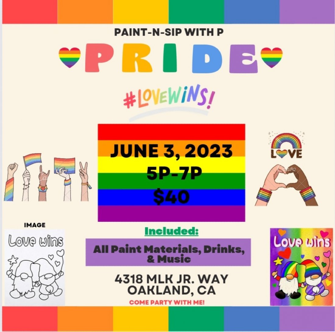 Pride Month Is Here! Celebrate With A Pride PaintNSip! Tickets, Paint