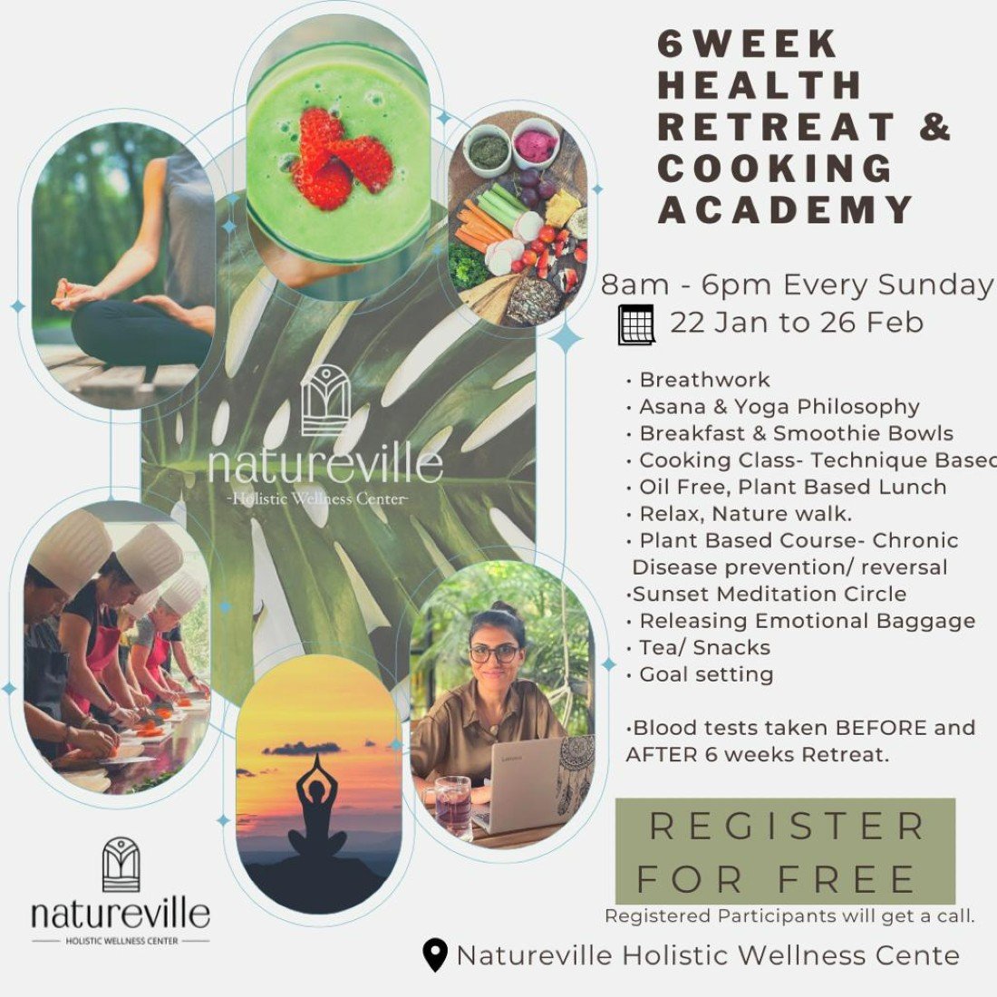 Natureville 6 Weekend Health Retreat & Cooking Academy This Retreat 