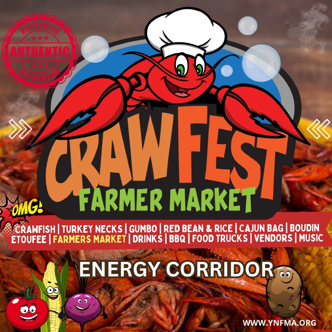 CRAWFEST FARMERS (CAJUN EXPLOSION) MARKET- ENERGY CORRIDOR 