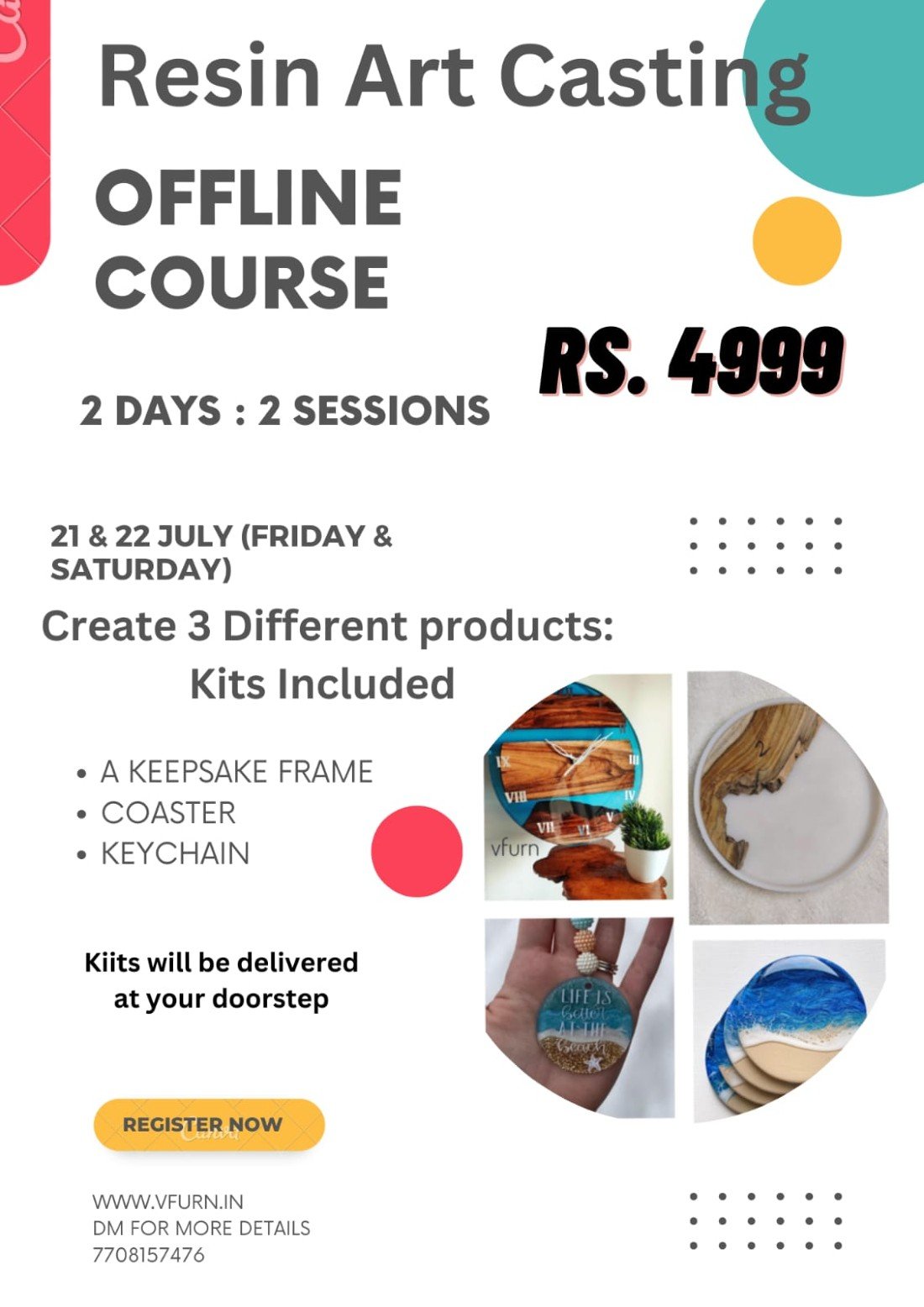 Resin Art casting - Offline workshop