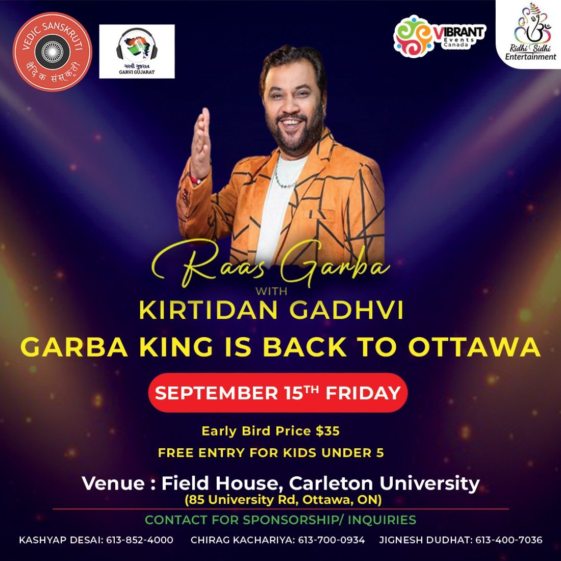 Kirtidan Gadhvi | Raas Garba | Ottawa, ON | September 15th 2023