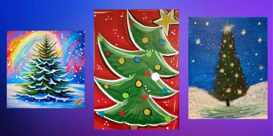 Paint night. Paint and Sip. Christmas. Y NOT TODAY (Boxing week deal