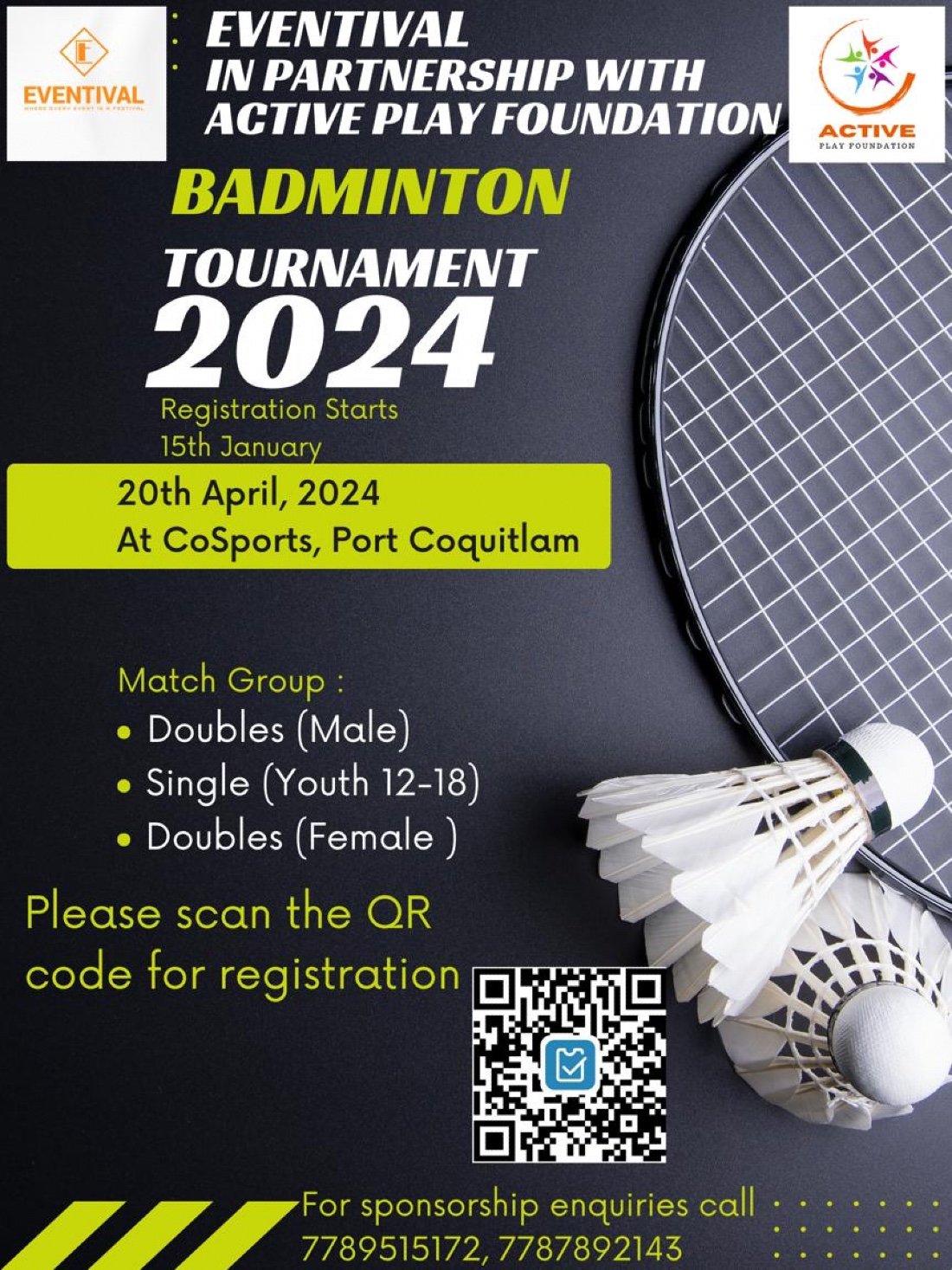 Badminton Tournament 2024 Tickets, Cosports Badminton & Table Tennis