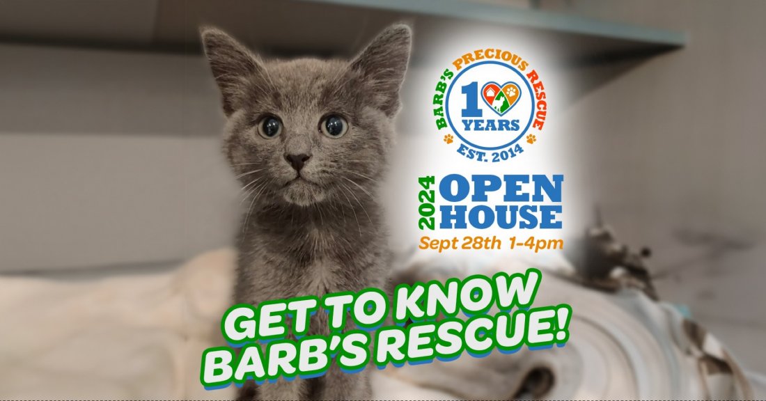 Barb\u2019s Precious Rescue Annual Open House, Saturday, Sept. 28