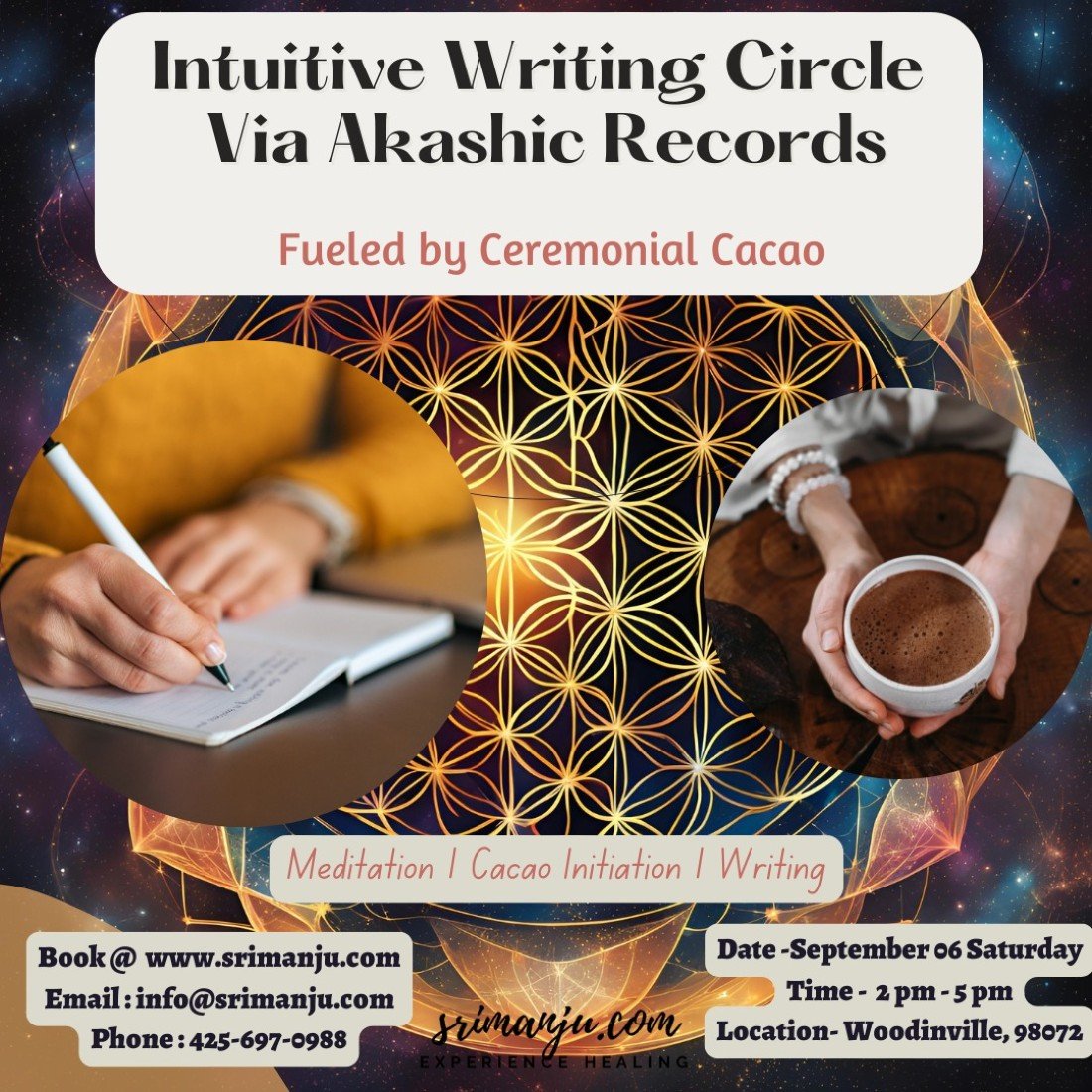 [NEW CIRCLE] Intuitive Writing Circle - Akashic Records Prompts and supported by Ceremonial Cacao