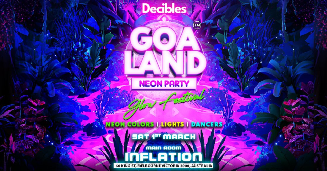 GOA LAND - Bollywood Neon Party at Inflation Nightclub, Melbourne