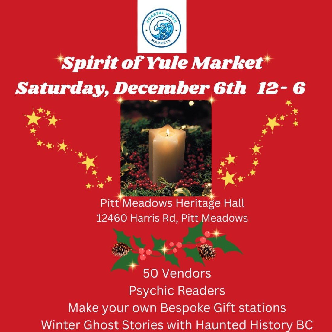 Coastal Wave Markets presents the SPIRIT OF YULE Market