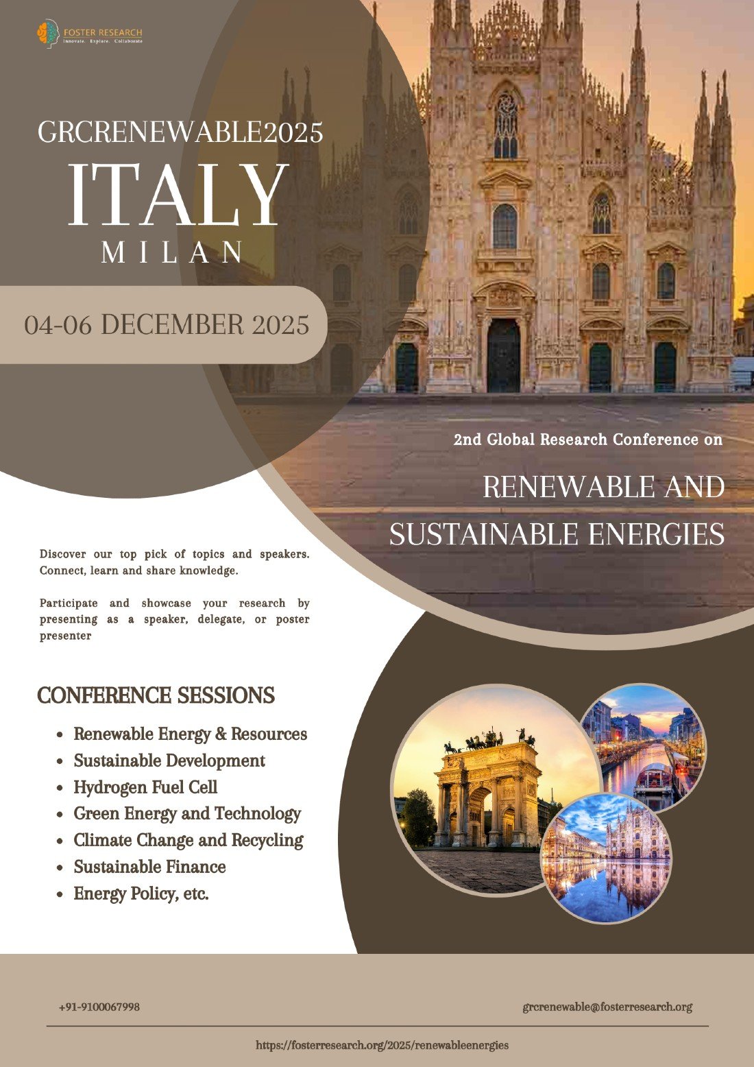 2nd Global Research Conference on Renewable and Sustainable Energies