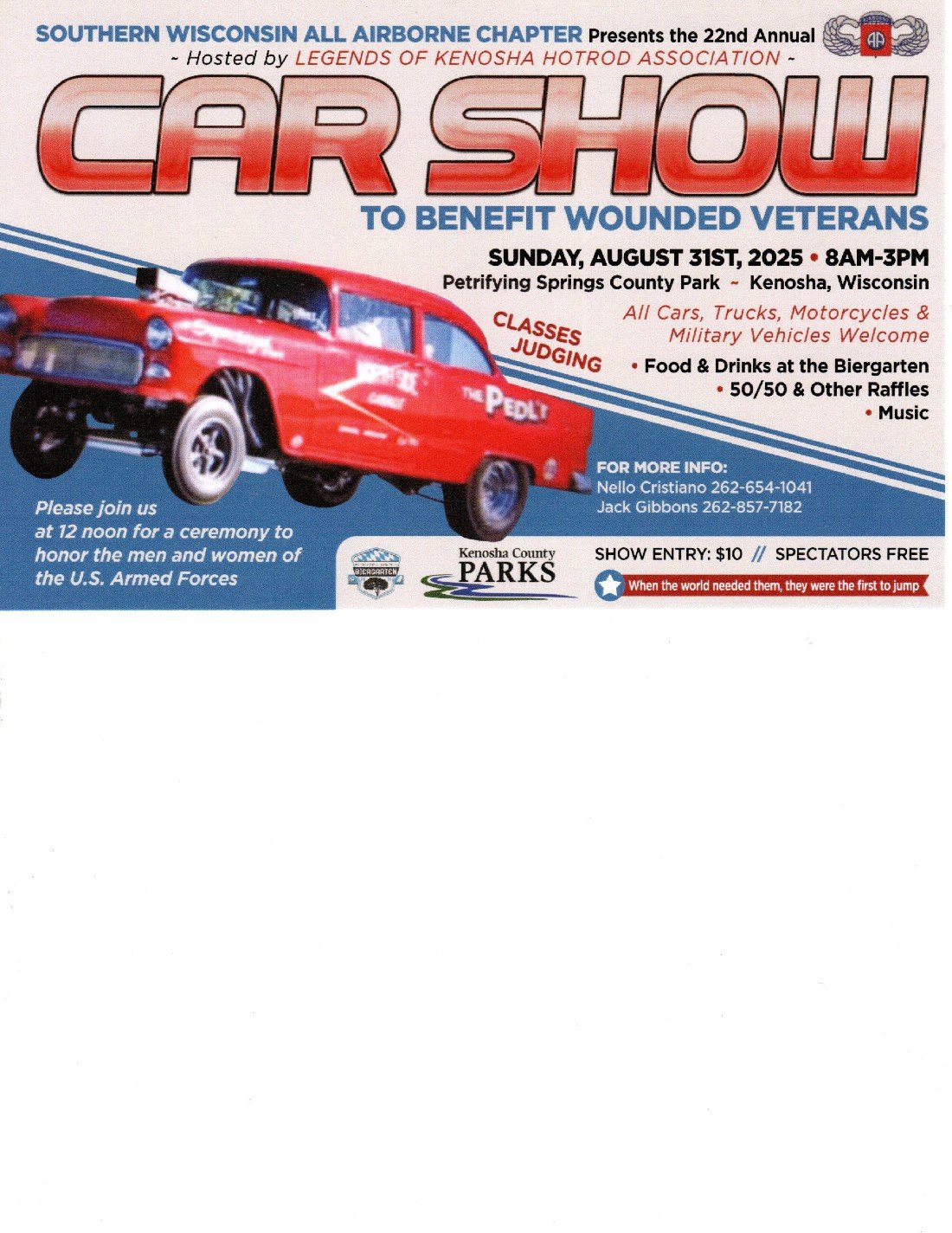 22nd Annual Southern Wisconsin All Airborne Chapter Car Show