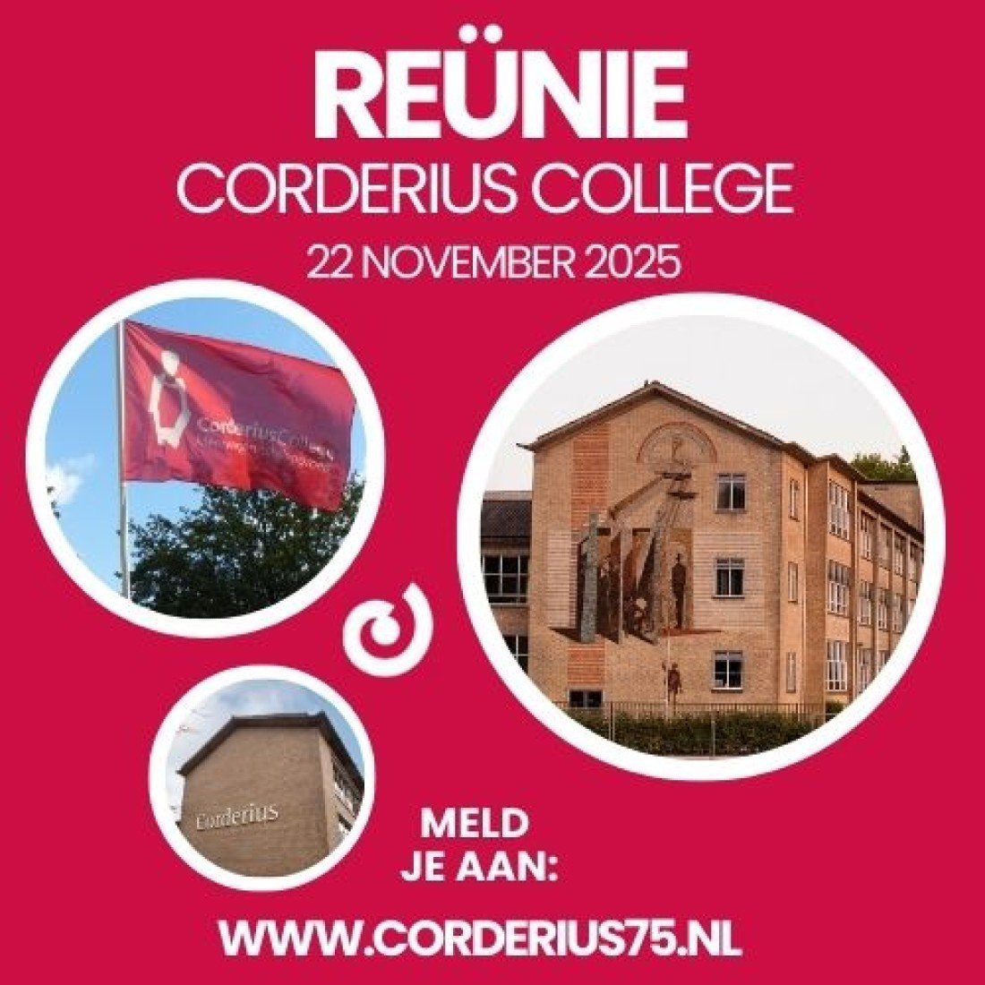 Re\u00fcnie: Corderius College 75 jaar!