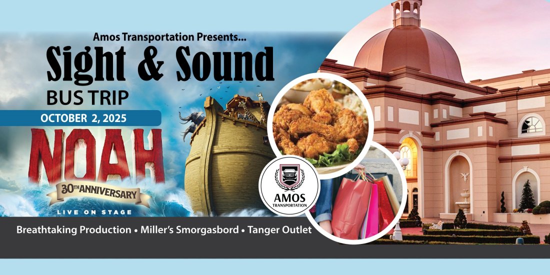 See NOAH! Sight & Sound Theatre bus trip