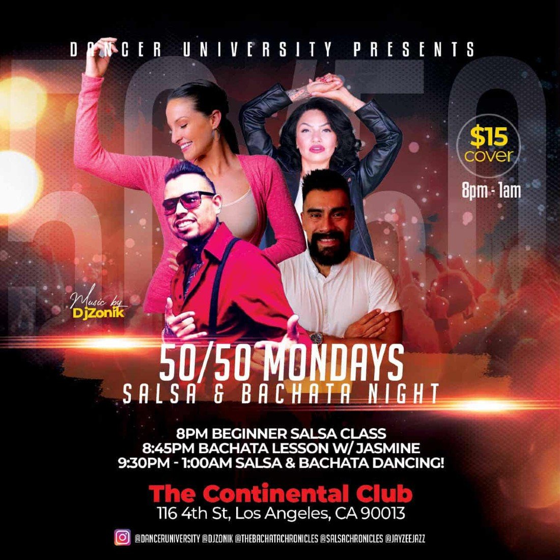 Salsa and Bachata Mondays at the Continental Club