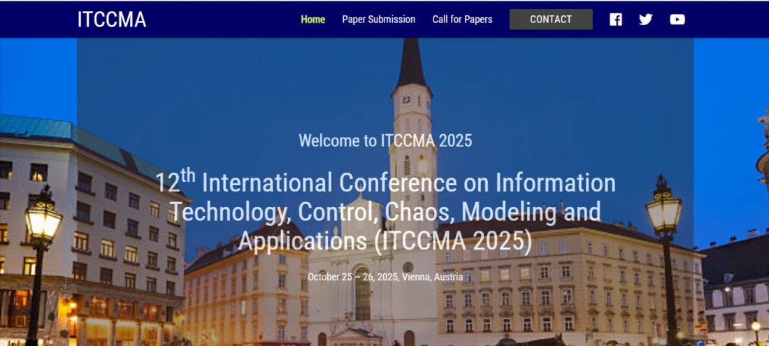 12th International Conference on Information Technology, Control, Chaos,  Modeling and Applications