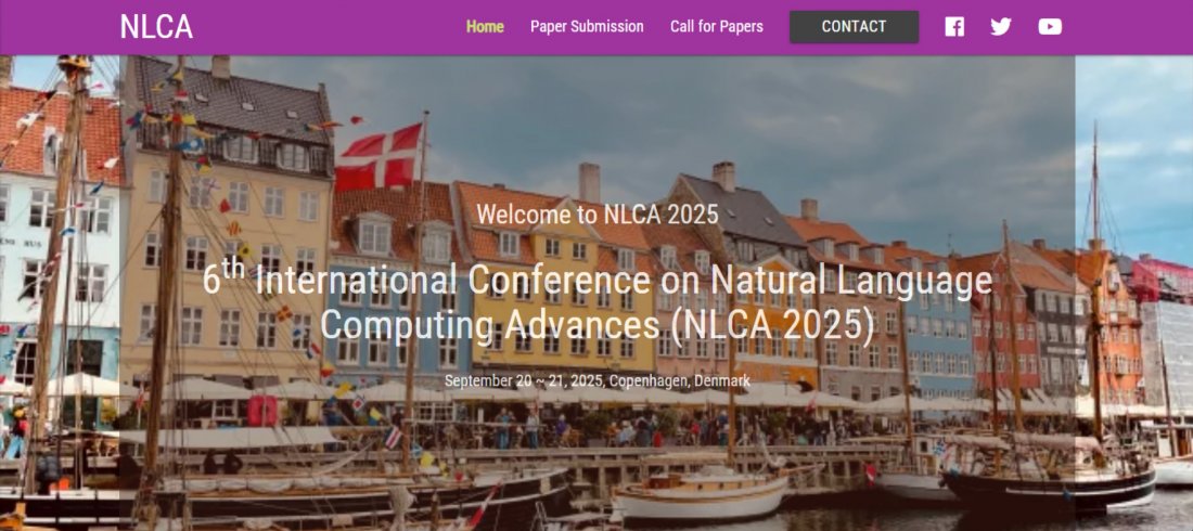 6th International Conference on Natural Language Computing Advances (NLCA 2025)