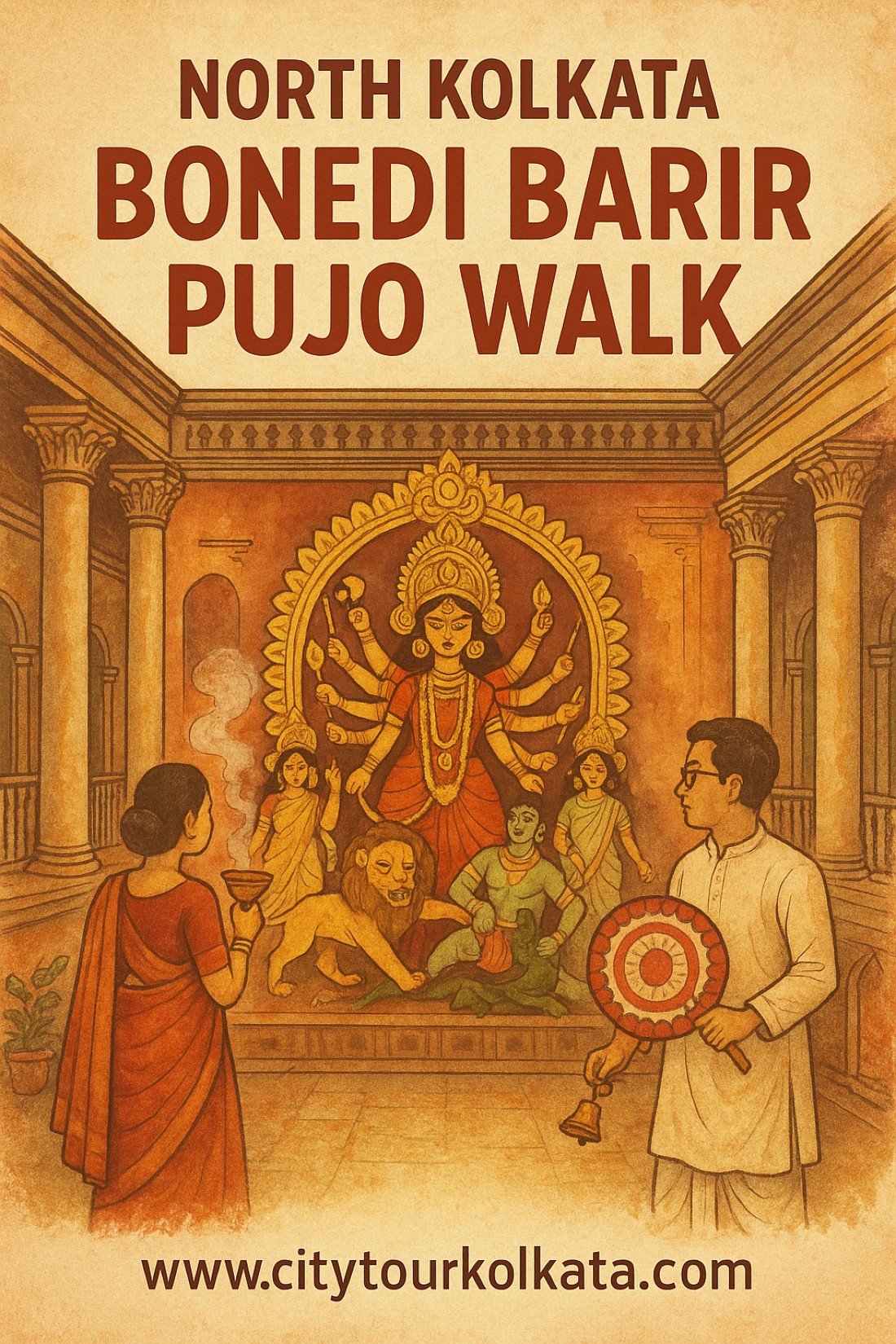 North Kolkata\u2019s Bonedi Barir Puja Walk