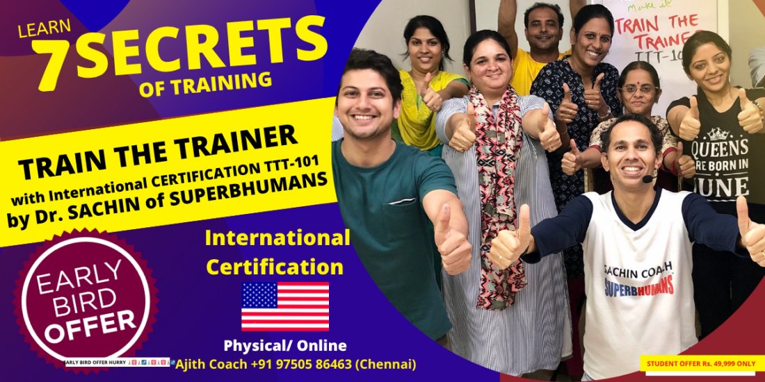Train The Trainer (TTT- 101) by Dr. Sachin Coach; SUPERBHUMANS