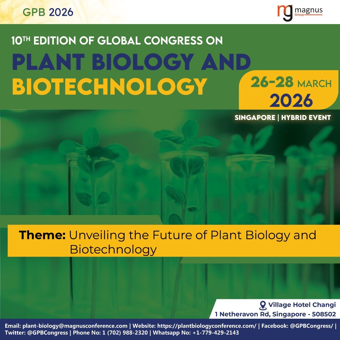 10th Edition of Global Congress on Plant Biology and Biotechnology