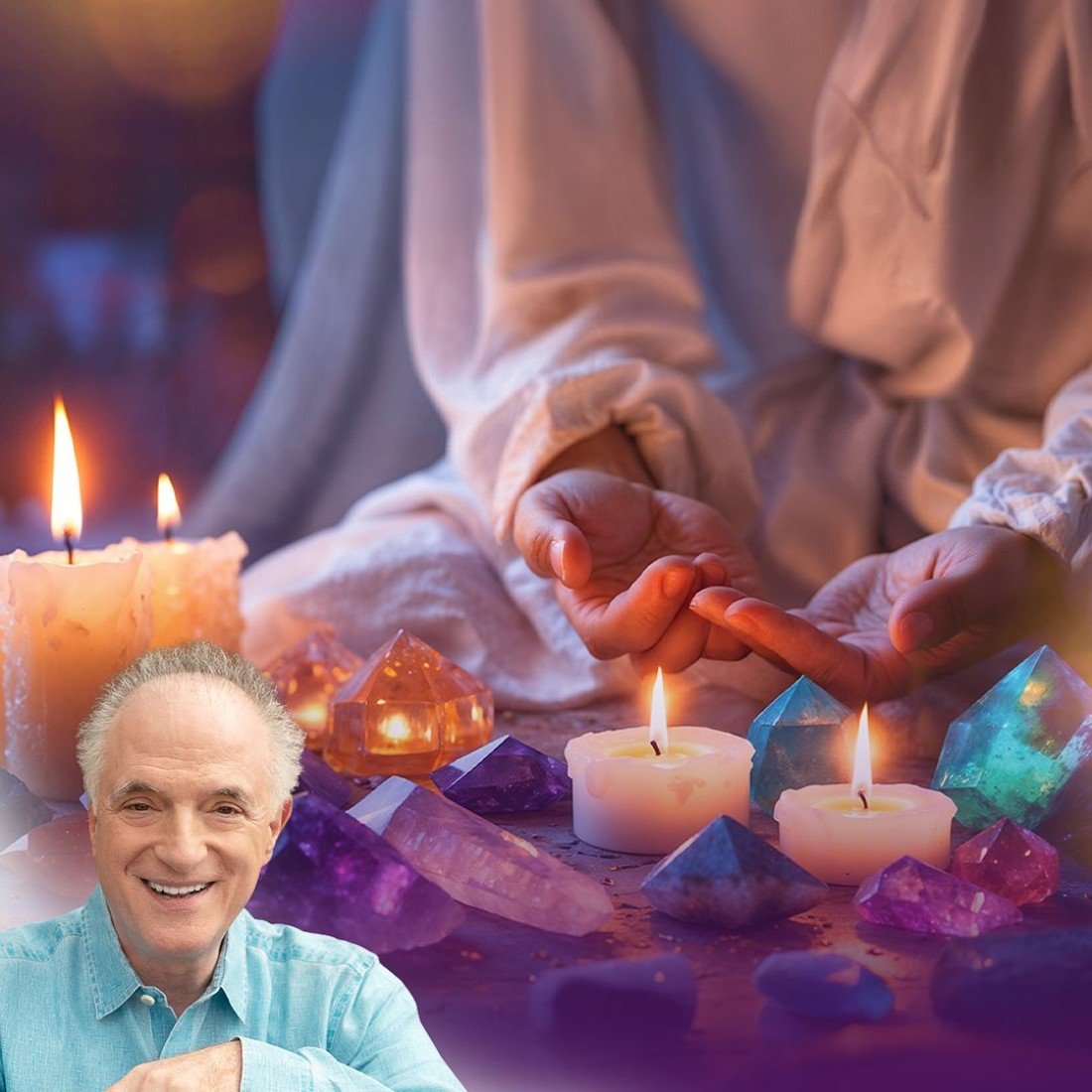 Meditating with Crystals and Candles