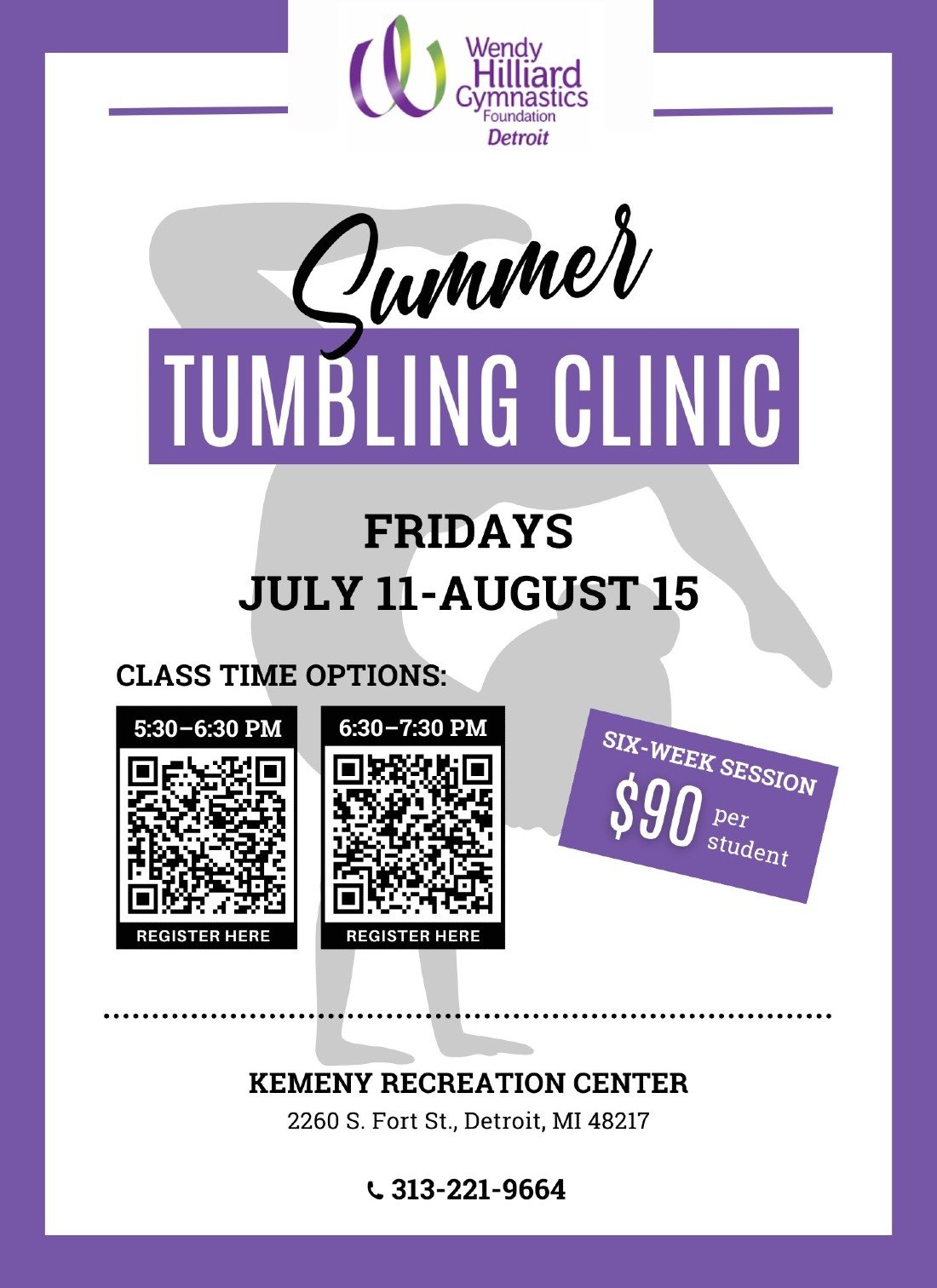 Wendy Hilliard Gymnastics Foundation's Summer Tumbling Clinic