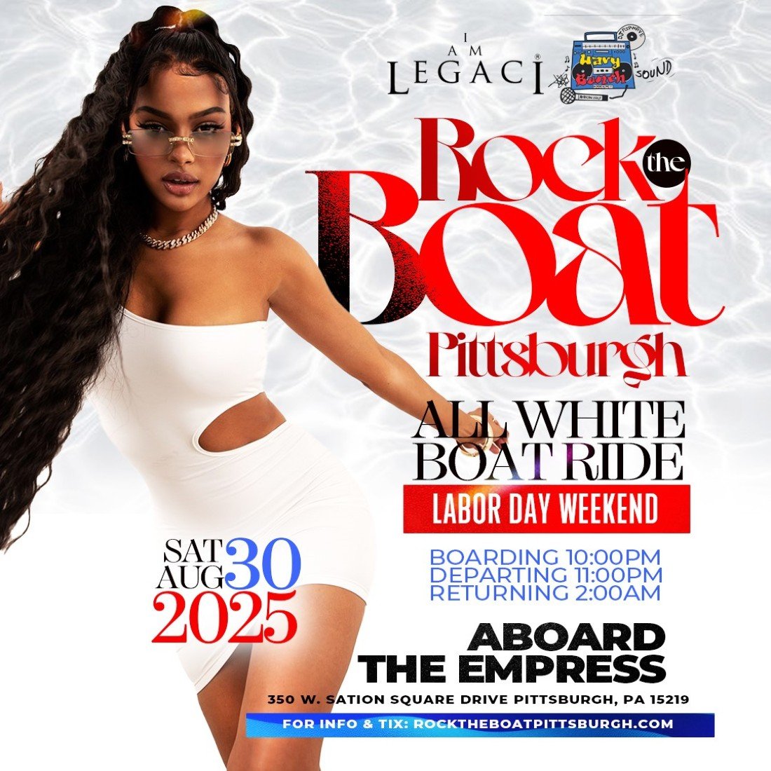 Rock The Boat Pittsburgh: All White Boat Ride \u2013 Labor Day Weekend