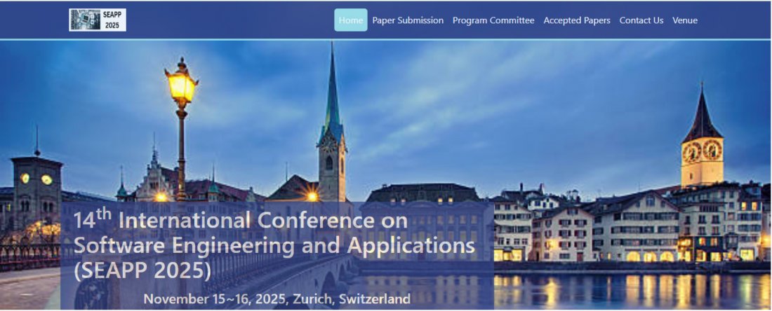 14th International Conference on Software Engineering and Applications (SEAPP 2025)