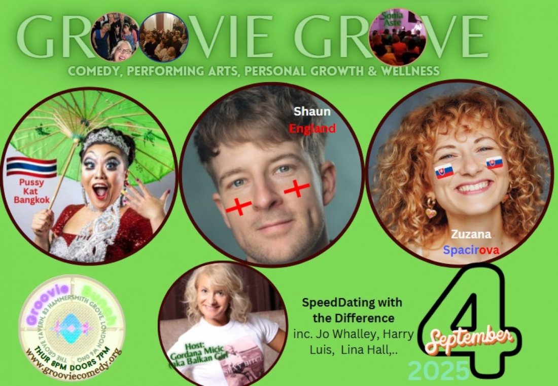 Groovie Bunch - comedy show in Hammersmith's GROVE TAVERN W6 0NQ established comedians & TV stars