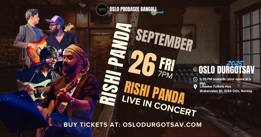 RISHI PANDA AND BAND LIVE IN CONCERT @ Oslo Durgotsav 2025