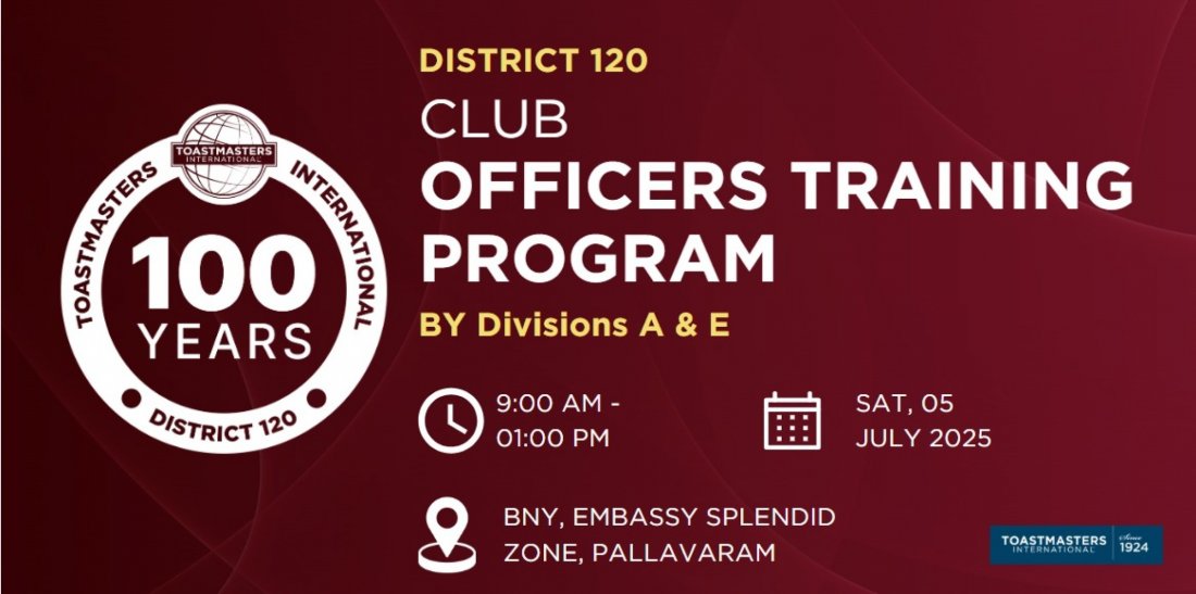 Club Officers Training Program | Div A and E, BNY, Chennai, 5 July 2025