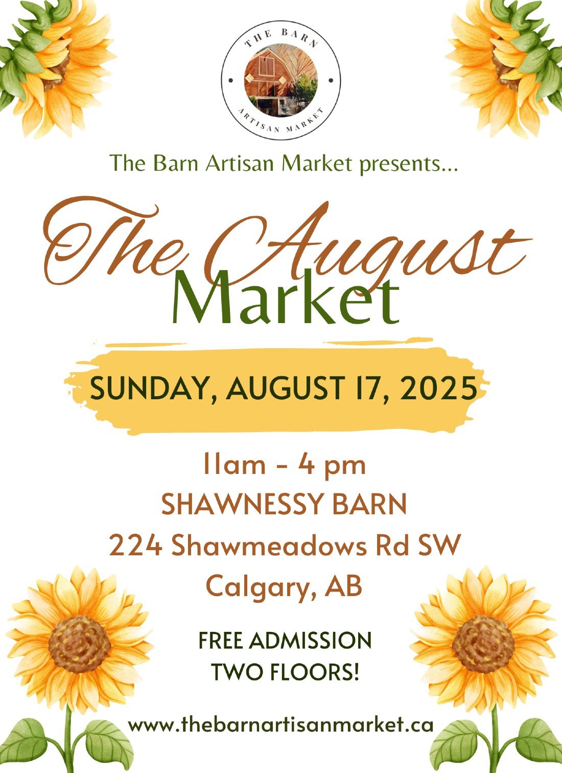 The Barn Artisan Market presents... The August Market!