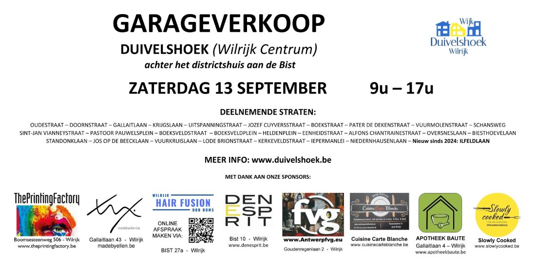 Garageverkoop Duivelshoek Wilrijk
