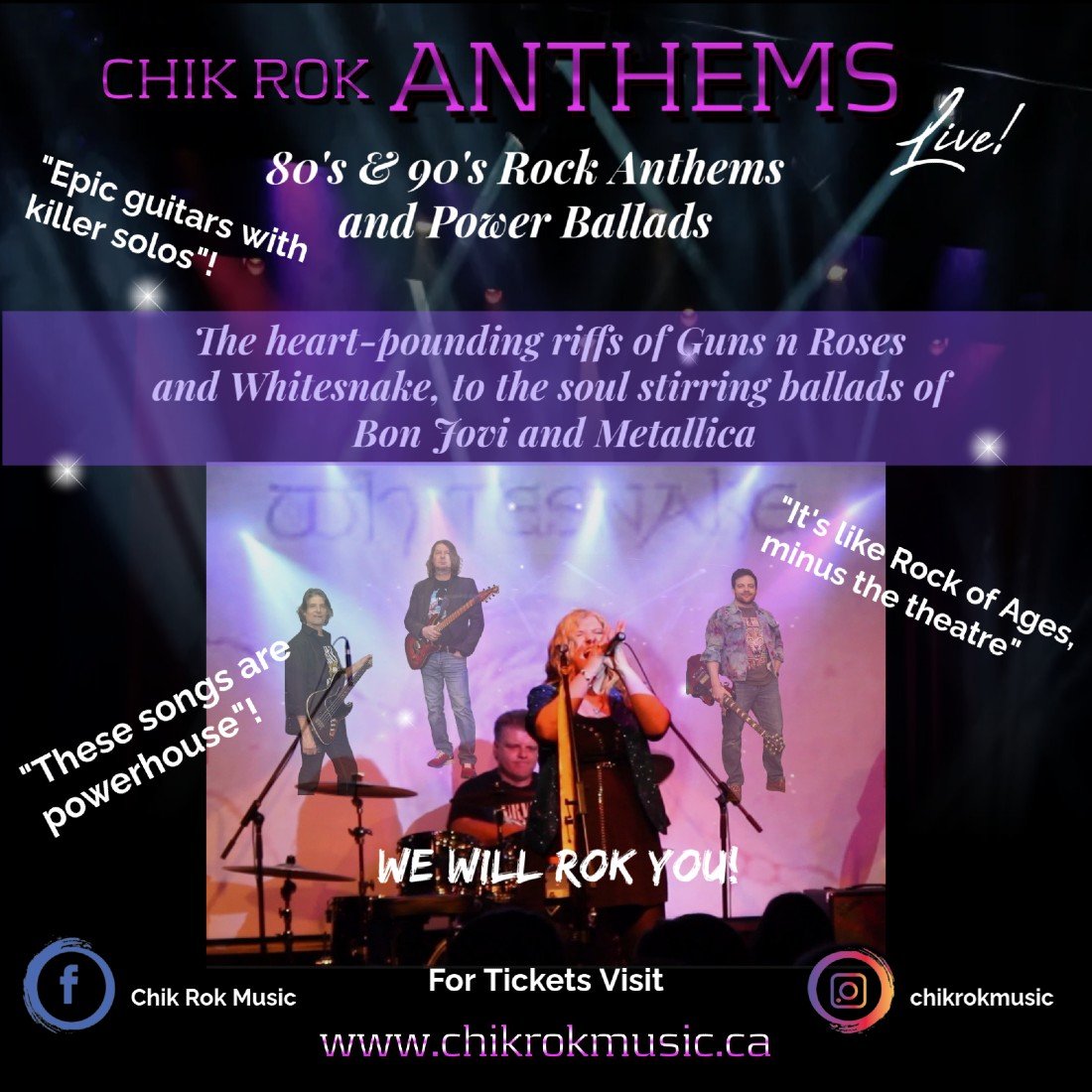 Chik Rok Anthems Live at 19 on the Park Stouffville!