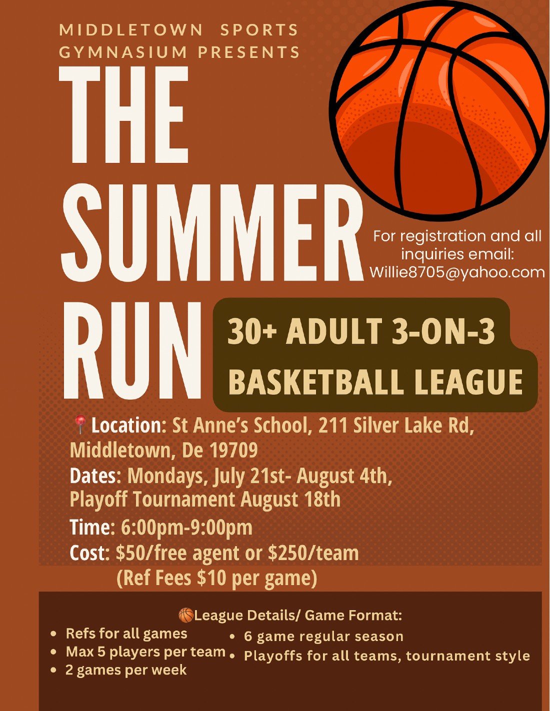 Adult Over 30 - 3-on-3 Summer League