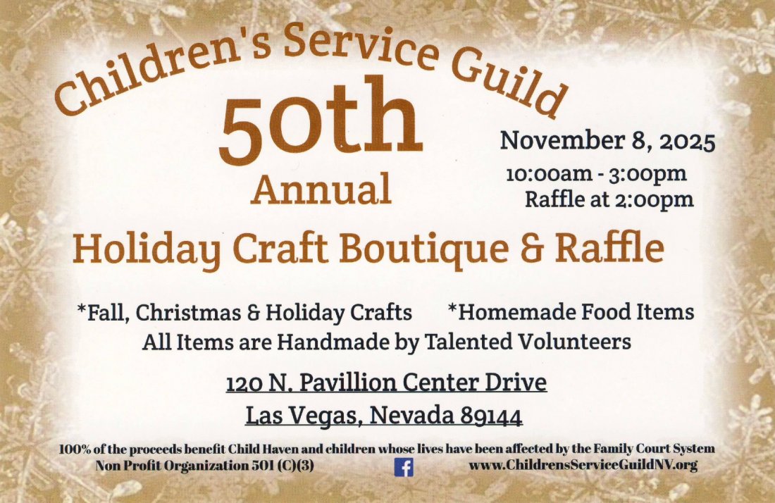 Children's Service Guild of Southern Nevada's 50th Annual Holiday Craft Boutique & Raffle