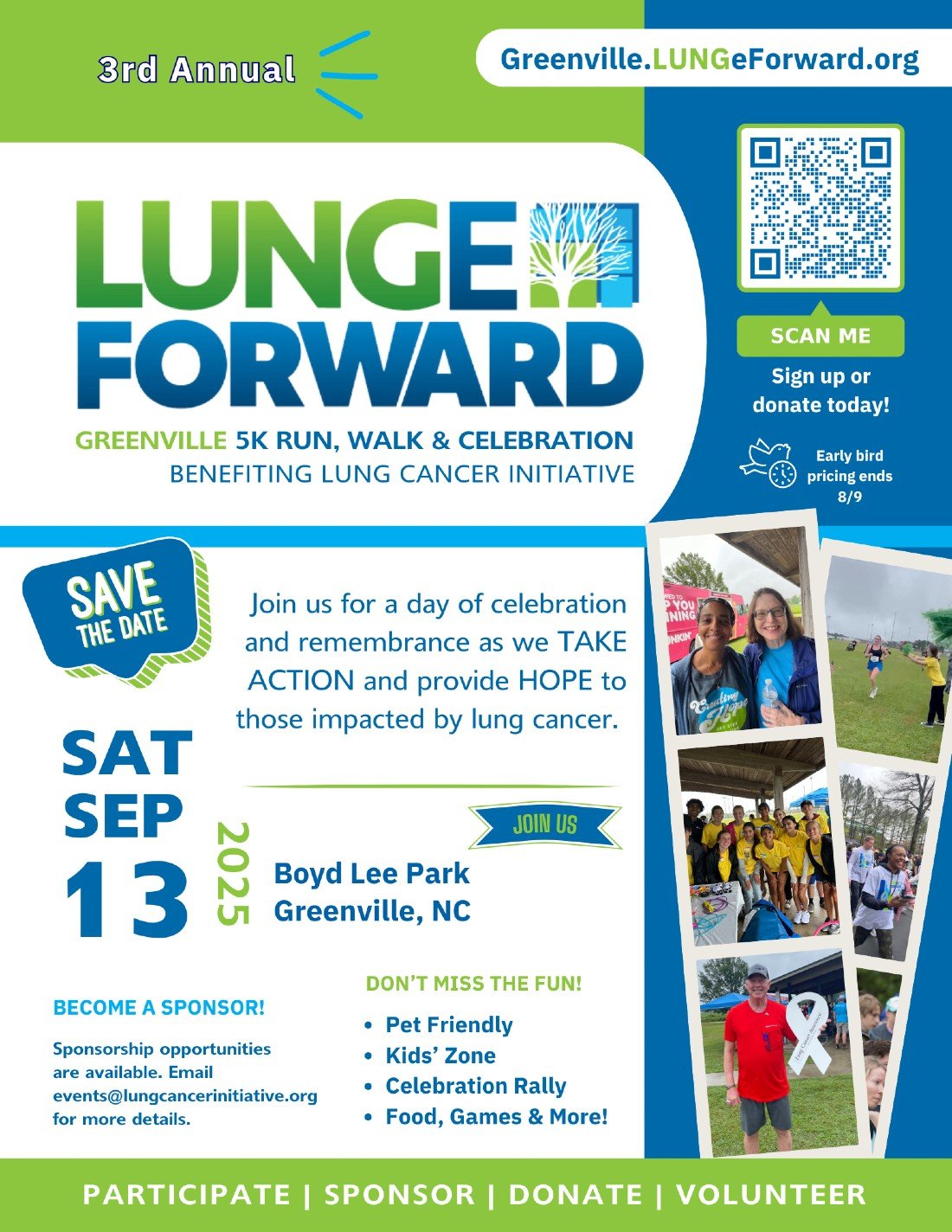 Greenville LUNGe Forward 5K Run, Walk and Celebration