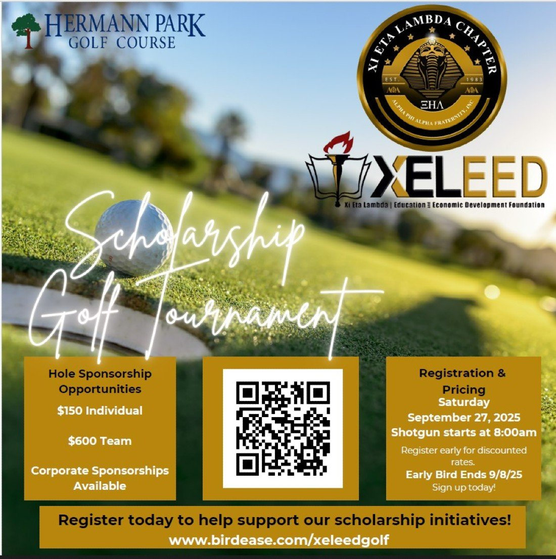 Xi Eta Lambda Education and Economic Development (XELEED) Golf Tournament