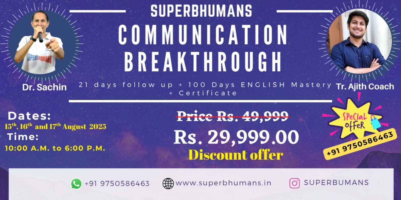 Communication Breakthrough - Speak with confidence + Public Speaking 