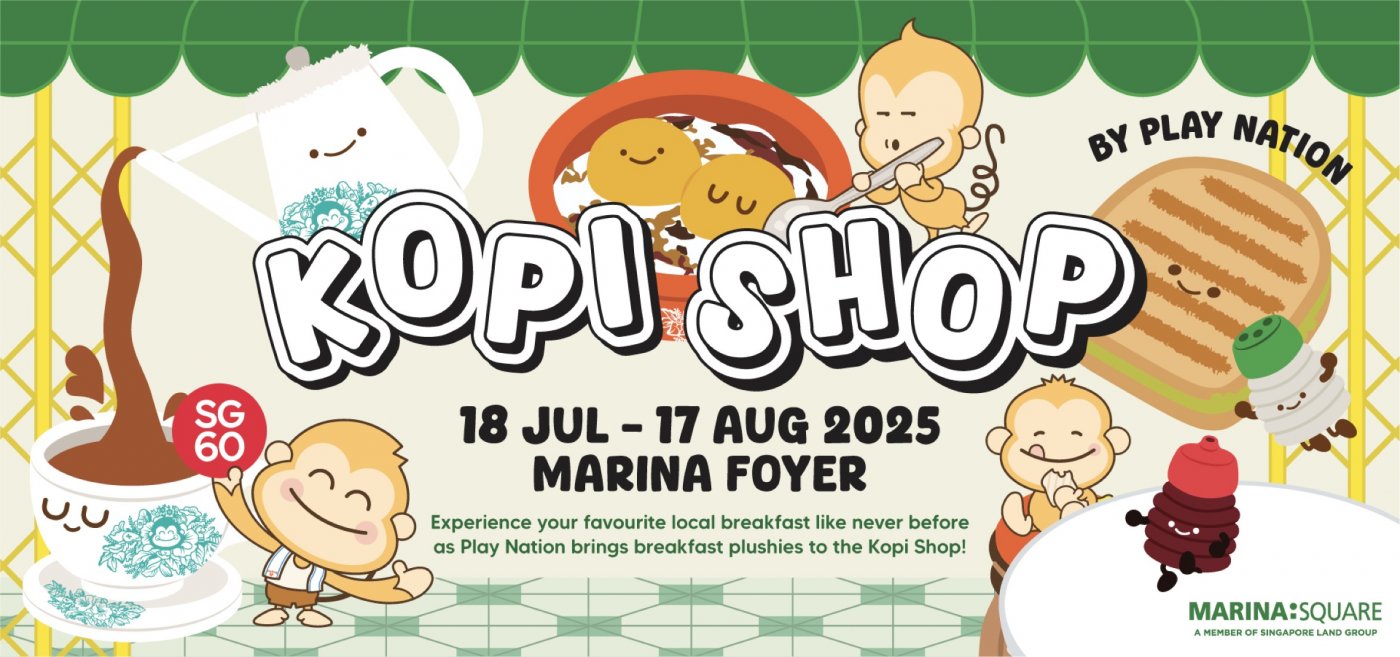 Celebrate SG60 With a Plushie Tribute to Singapore\u2019s Kopitiam Culture at Marina Square 